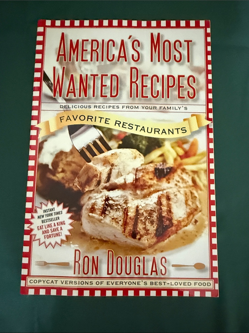 America's Most Wanted Recipes Cookbook - Red and White Cover